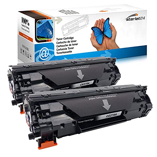 2X Toner Kompatibel als Ersatz für HP CE278A 78A für Laserjet Pro M1536DNF M1537DNF M1538DNF M1539DNF MFP P1566 P1600 P1606DN P1607DN P1608DN P1609DN Schwarz von Starlet24