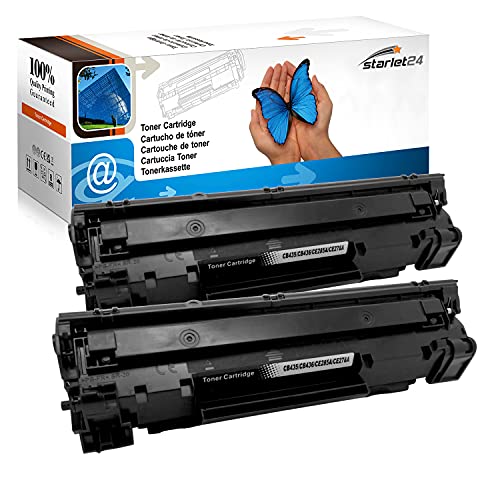 2X Toner ersetzt für HP 85A CE285A für Laserjet P1005 P1006 P1007 P1008 P1009 P1100 P1101 P1102 P1103 P1104 P1106 P1108 P1505 M1002 M1120 M1130 M1132 M1136 M1210 M1212 M1217 M1522,Schwarz von Starlet24