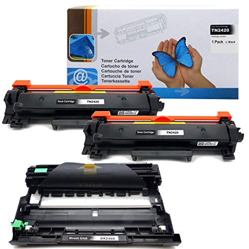 2X Toner und 1x Trommel Ersatz für Brother TN2420 TN2410 DR2400 DCP-L2510 DCP-L2530 DCP-L2537 DCP-L2550 HL-L2310 HL-L2350 HL-L2357 HL-L2370 HL-L2375 MFC-L2710 MFC-L2710 MFC-L2730 MFC-L2735 von Starlet24