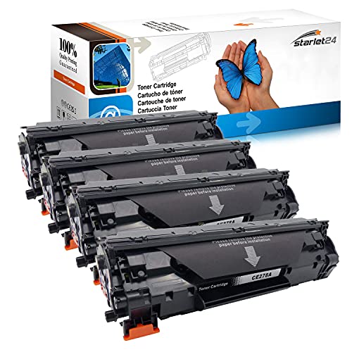 4X Toner Kompatibel als Ersatz für HP CE278A 78A für Laserjet Pro M1536DNF M1537DNF M1538DNF M1539DNF MFP P1566 P1600 P1606DN P1607DN P1608DN P1609DN Schwarz von Starlet24