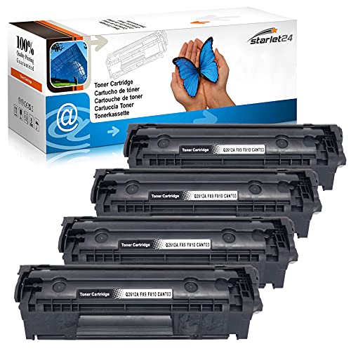 4X Toner ersetzt HP Laserjet Q2612a 12A M1005MFP M1319F MFP 1010 1012 1015 1018 1020 1022 3015 3020 3030 3050 3052 3055 Canon LBP2900 LBP2900i - Black 2.000 je Seiten von Starlet24