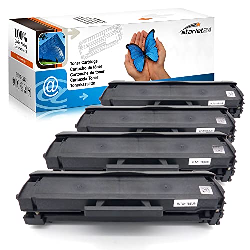 4X Toner ersetzt MLT-D111S für Samsung Xpress M 2020, MM 2021, M 2022, M 2026, M 2070 Serie, M 2071 Serie, M 2074 Serie, M 2078 Serie, SL-M 2000 Serie, SL-M 2022 von Starlet24