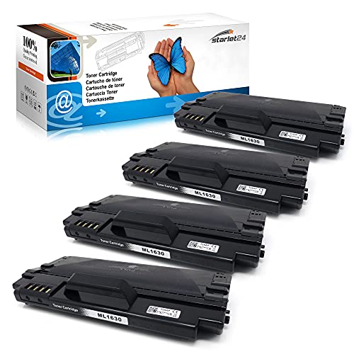 4X Toner kompatibel für Samsung ML-1630, ML-1630W, SCX-4500, SCX-4500W, Schwarz 3.000 Seiten von Starlet24