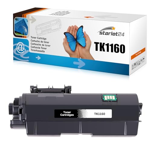 Starlet24 1x TK1160 Toner Kompatibel mit Kyocera TK-1160 für Kyocera Ecosys P2040dn P2050DN P2040DW - 7.200 Seiten von Starlet24