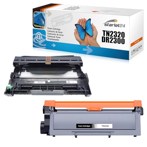 Starlet24 1x TN2320 Toner + 1x DR2300 Trommel Kompatibel für Brother TN-2320 DR2300 für Brother MFC-L2700DW MFC-L2700DN MFC-L2720DW HL-L2340DW HL-L2300D Starlet24 1x TN2320 Toner + 1x DR2300 Trommel Kompatibel für Brother TN-2320 DR2300 für Brother MFC-L2700DW MFC-L2700DN MFC-L2720DW HL-L2340DW HL-L2300D von Starlet24