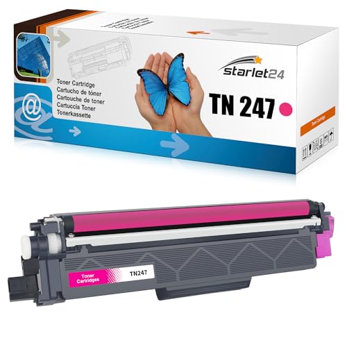 Starlet24 1x TN247 Magenta Toner Kompatibel für Brother TN-247 TN-243 Magenta Toner für Brother MFC-L3710CW MFC-L3730CDN Toner MFC-L3750CDW MFC-L3770CDW DCP-L3550CDW DCP-L3510CDW HL-L3230CDW von Starlet24