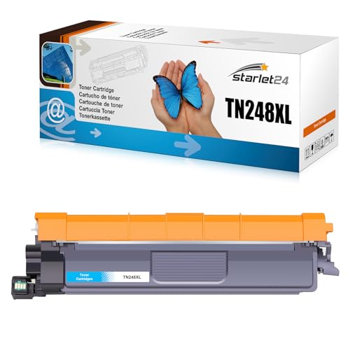 Starlet24 1x TN248XL Cyan Kompatibel für Brother TN-248XL Cyan TN248 XL C für Toner Brother MFC-L3760CDW DCP-L3560CDWE DCP-L3740CDW DCP-L3520CDW MFC-L8390CDW MFC-L3740CDWE von Starlet24