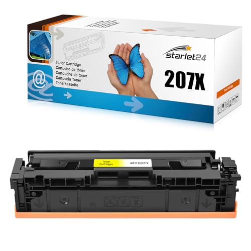 Starlet24 207X Gelb Toner Kompatibel für HP 207X 207A W2212X Toner für Color Laserjet Pro MFP M282nw M255dw M283fdn M283 M282 M255 Mit Chip (1 Pack) von Starlet24