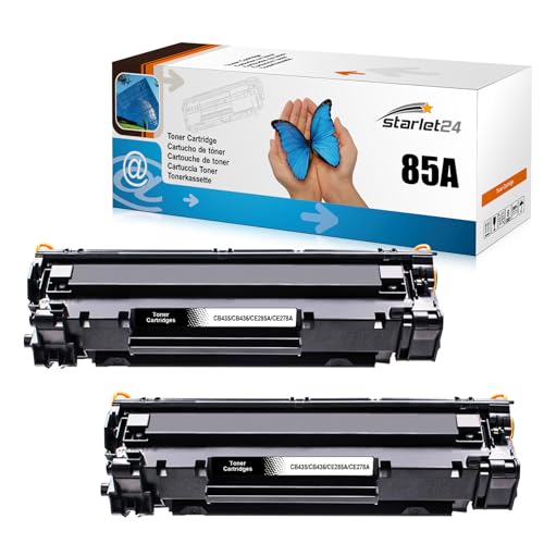Starlet24 2X 85A Toner Kompatibel für HP 85A CE285A Schwarz Toner für Laserjet Pro P1102W P1109W P1102 P1100 M1132MFP M1212NF M1217NFW M1132 M1130 M1212 M1136 M1210 M1210MFP M1134MFP von Starlet24