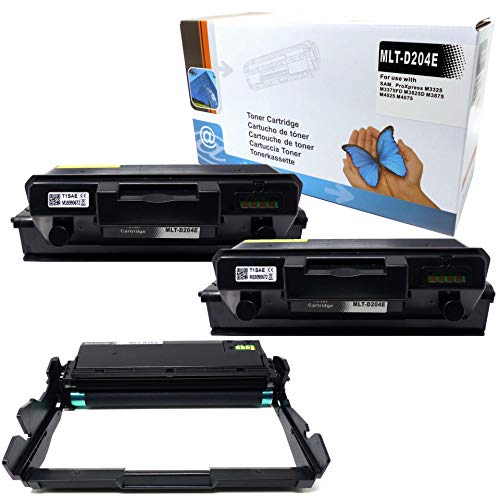Starlet24 2X Toner und 1x Trommel (ersetzt MLT-D204E / DR204) für ProXpress M3825D M3825DW M3825ND M3875 M3875FD M3875FW M4025 M4025ND M4025NX M4075 M4075FR M4075FX M4075FW von Starlet24
