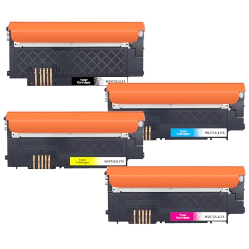 Starlet24 4X 117A Toner Kompatibel für HP 117A Toner Set als Ersatz für Color Laser MFP 178nwg 179fwg 179fnw 150nw 150a 178nw W2070A W2071A W2072A W2073A von Starlet24