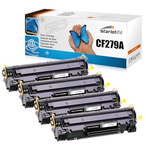 Starlet24 4X 79A CF279A Schwarz Toner Kompatible für HP 79A CF279A Tonerkartusche für Laserjet Pro M12 M12a M12w MFP M26 M26a M26nw Starlet24 4X 79A CF279A Schwarz Toner Kompatible für HP 79A CF279A Tonerkartusche für Laserjet Pro M12 M12a M12w MFP M26 M26a M26nw von Starlet24