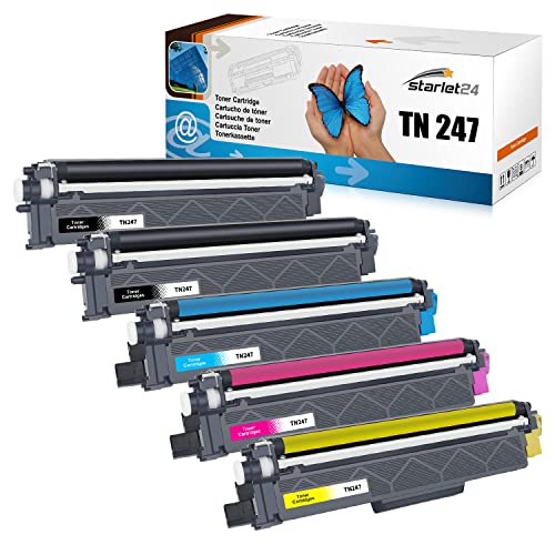 Starlet24 5X TN247CMYK TN243 Toner Kompatibel für Brother TN-247 TN-243 Toner für Brother MFC-L3710CW MFC-L3730CDN Toner MFC-L3750CDW MFC-L3770CDW DCP-L3550CDW DCP-L3510CDW HL-L3230CDW von Starlet24