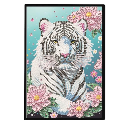 Starnearby DIY Diamond Painting Notizbuch A5 5D Diamant Malerei Notebook Kits, Diamant Painting Tiger, Blanko Tagebuch 50 Blatt für Schülerbüro Schulbedarf Geschenk zur Einschulung Starnearby DIY Diamond Painting Notizbuch A5 5D Diamant Malerei Notebook Kits, Diamant Painting Tiger, Blanko Tagebuch 50 Blatt für Schülerbüro Schulbedarf Geschenk zur Einschulung von Starnearby