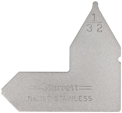 Starrett 167–1/32 Edelstahl Radius Gauge – Zoll, 1/81,3 cm Radius von Starrett