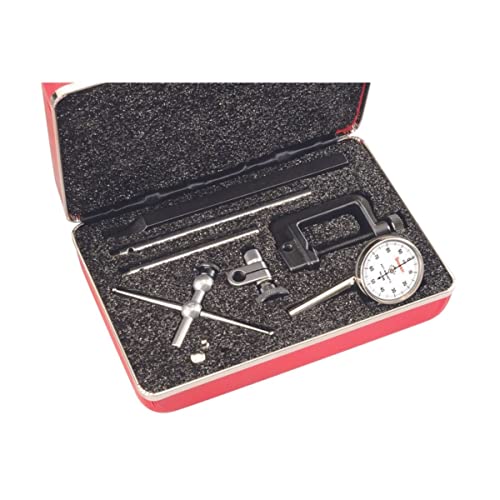 Starrett 196 A6Z Universal Messuhr, antimagnetisch, Rückseite Plunger, weißes Zifferblatt, 0–100 Lesen, 0–0,5 cm Reihe, 0 cm Graduation von Starrett