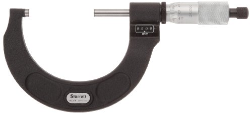Starrett 216MXRL-150 Digitales Mikrometer, Ratschenanschlag, Kontermutter, Hartmetallflächen, 125-150 mm Bereich, 0,01 mm Teilung, -0,004 mm Genauigkeit von Starrett