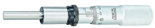 Starrett 263ML Mikrometerkopf, 0-25 mm Bereich, 0,01 mm Teilung, +/- 0,002 mm Genauigkeit, Einfache Kausche, Kontermutter von Starrett