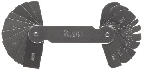 Starrett 279 Zoll Leseverrundung oder Radiuslehre, 0,020 - 0,400" Bereich, 20 Blätter Starrett 279 Zoll Leseverrundung oder Radiuslehre, 0,020 - 0,400" Bereich, 20 Blätter von Starrett