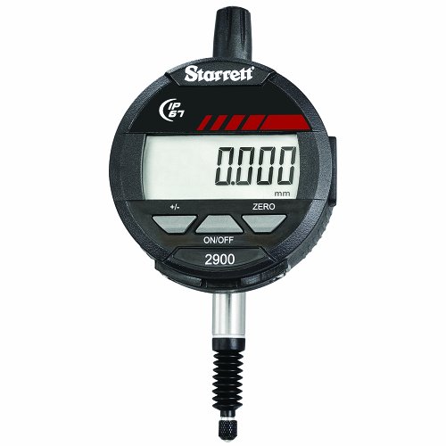 Starrett 2900-1M LCD Elektronische Anzeige, 8 mm Spindeldurchmesser, 0-12 mm Bereich, 0,001 mm Graduierung von Starrett