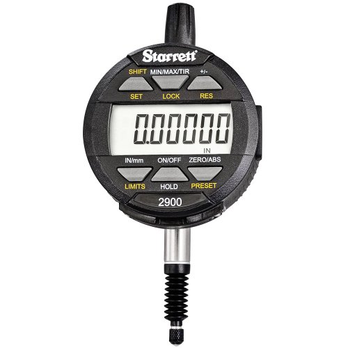 Starrett 2900-6 Elektronische LCD-Anzeige, 0,9 cm Vorbaudurchmesser, 0-12 mm Reichweite von Starrett