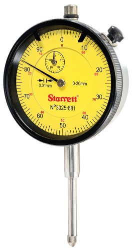 Starrett 3025-681 Messuhr, 0,01 mm Teilung, 20 mm Messbereich von Starrett