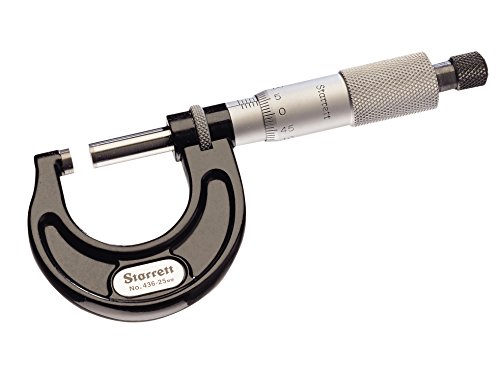 Starrett 436.1MXRL-75 Außenmikrometer, Ratschenanschlag, Kontermutter, Hartmetallflächen, Bereich 50-75 mm, 0,01 mm Teilung, +/- 0,002 mm Genauigkeit Starrett 436.1MXRL-75 Außenmikrometer, Ratschenanschlag, Kontermutter, Hartmetallflächen, Bereich 50-75 mm, 0,01 mm Teilung, +/- 0,002 mm Genauigkeit von Starrett