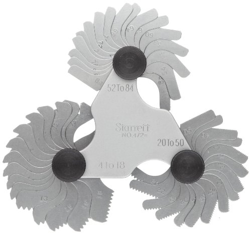 Starrett 473 Schraublehre mit Feststellvorrichtung, 6-60 Gewinde pro Zoll, 30 Blätter Starrett 473 Schraublehre mit Feststellvorrichtung, 6-60 Gewinde pro Zoll, 30 Blätter von Starrett