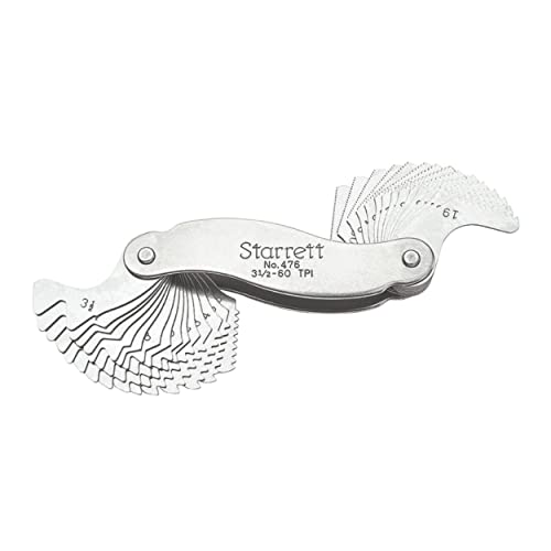 Starrett 476 Steigungslehre mit Verriegelung, 3-1/2-60 Gewinde pro Zoll, 30 Blätter Starrett 476 Steigungslehre mit Verriegelung, 3-1/2-60 Gewinde pro Zoll, 30 Blätter von Starrett