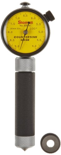 Starrett 689 m-2z Millimeter Lesen Kegelsenker Gauge mit Zifferblatt Gelb, 100 ° Winkel, 4–9 mm Range von Starrett