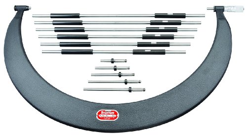 Starrett 724LZ-24 Rohrbogen Typ Mikrometer, austauschbare Ambosse, glatte Kausche, Kontermutter, 18-24" Bereich, 0,001" Teilung, +/- 0,0003" Genauigkeit von Starrett