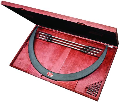 Starrett 724MLZ-750 Bügel-Mikrometer, auswechselbare Ambossen, einfache Fingerhut, Sicherungsmutter, 600-750 mm Reichweite, 0,01 mm Graduation, -0,0076 mm Genauigkeit Starrett 724MLZ-750 Bügel-Mikrometer, auswechselbare Ambossen, einfache Fingerhut, Sicherungsmutter, 600-750 mm Reichweite, 0,01 mm Graduation, -0,0076 mm Genauigkeit von Starrett