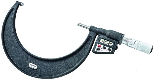 Starrett 733MEXFLZ-175 Mikrometer für den Außenbereich, Reibungskaum, Sicherungsmutter, Hartmetallflächen, 150-175 mm Reichweite, 0,001 mm Graduation, 0,005 mm Genauigkeit von Starrett