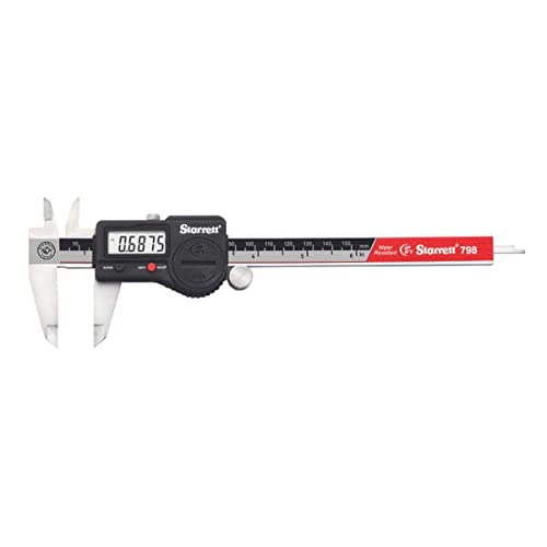 Starrett 798A-6/150 Digitaler Messschieber, Edelstahl, batteriebetrieben, Zoll/metrisch, 0-6" Bereich, +/-0,001" Genauigkeit, 0,0005" Auflösung, erfüllt DIN 862 Spezifikationen Starrett 798A-6/150 Digitaler Messschieber, Edelstahl, batteriebetrieben, Zoll/metrisch, 0-6" Bereich, +/-0,001" Genauigkeit, 0,0005" Auflösung, erfüllt DIN 862 Spezifikationen von Starrett