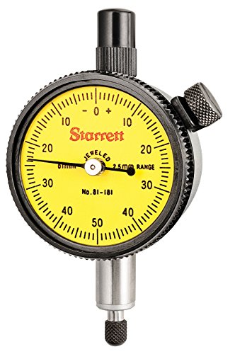 Starrett 81–181J Messuhranzeige, Messbereich: 0,5 mm, Zifferblattablesung: 0–50–0. von Starrett