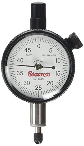 Starrett 81-231J Zifferblatt-Anzeige, Bereich: 0,125 Zoll, Zifferblatt: 0-50 von Starrett