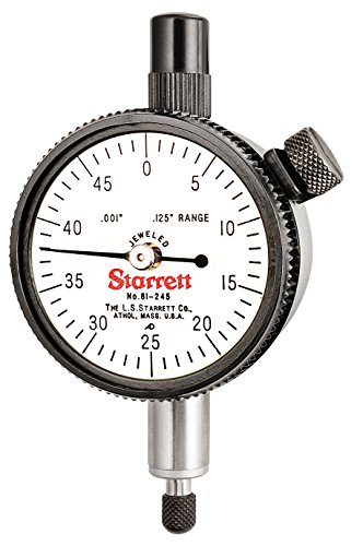 Starrett 81-245J Zifferblatt-Anzeige, Bereich: 0,125 Zoll, Zifferblatt: 0-50 von Starrett