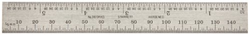Starrett B150–36 Kombinationswinkel Klinge mit Zoll und Millimeter Graduierung, Sets schräg und Winkelmesser, 19 mm Breite, 2 mm Stärke, 150 mm Größe Starrett B150–36 Kombinationswinkel Klinge mit Zoll und Millimeter Graduierung, Sets schräg und Winkelmesser, 19 mm Breite, 2 mm Stärke, 150 mm Größe von Starrett