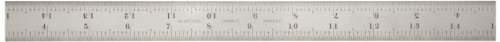 Starrett B18–16R Kombinationswinkel Filzschuhe Klinge mit Zoll Graduierung, Sets schräg und Winkelmesser, Regular Finish, 16R Graduation Filzschuhe, 2,5 cm Breite, 3/81,3 cm Stärke, 45,7 cm Größe von Starrett