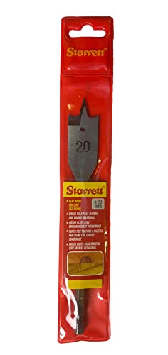 Starrett Flachholzbohrer - 20X152MM KFWD20A Schnellarbeitsstahl HSS 1/4 Zoll Sechskantschaft Spatenbohrer - Holzbearbeitungs-Lochfräser Starrett Flachholzbohrer - 20X152MM KFWD20A Schnellarbeitsstahl HSS 1/4 Zoll Sechskantschaft Spatenbohrer - Holzbearbeitungs-Lochfräser von Starrett