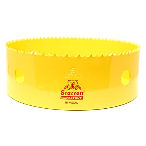 Starrett HSS Bi-Metall-Lochsäge - FCH0500 schnell geschnittene extra Kobalt-Lochsäge - für rostfreies Blech Holz Kunststoff verschiedene Materialien - 127mm Starrett HSS Bi-Metall-Lochsäge - FCH0500 schnell geschnittene extra Kobalt-Lochsäge - für rostfreies Blech Holz Kunststoff verschiedene Materialien - 127mm von Starrett