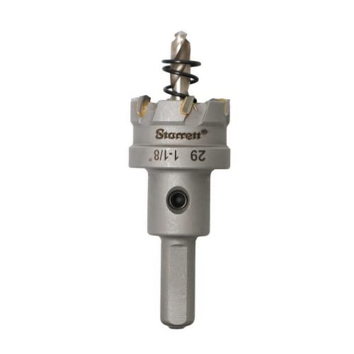 Starrett Hartmetall-bestückte Lochsäge - SM29 Blechschneider mit Aufnahme- und Zentrierbohrer - zum Bohren von Edelstahl-Aluminiumlegierungen - 29 mm Starrett Hartmetall-bestückte Lochsäge - SM29 Blechschneider mit Aufnahme- und Zentrierbohrer - zum Bohren von Edelstahl-Aluminiumlegierungen - 29 mm von Starrett