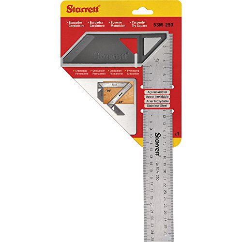 Starrett K53M-200-S Tischler Try Quadrat für die Holzbearbeitung – 200mm metrischer Satz Vierkant von Starrett