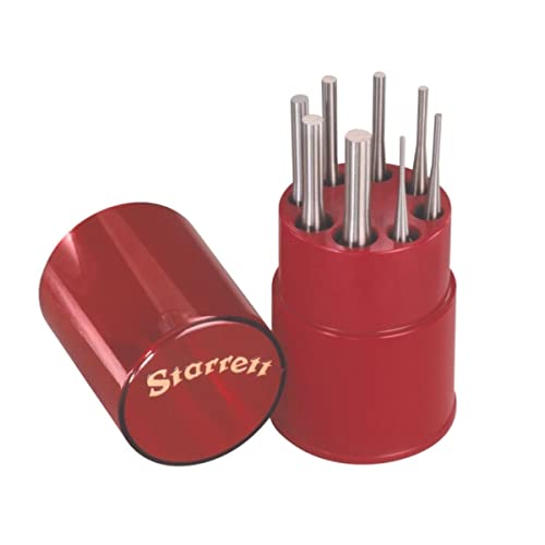 Starrett S565WB Splintenstanzer 8-teiliges Set, 1/16"-5/16" Bolzendurchmesser, 4" Gesamtlänge, im Kunststoffkoffer von Starrett