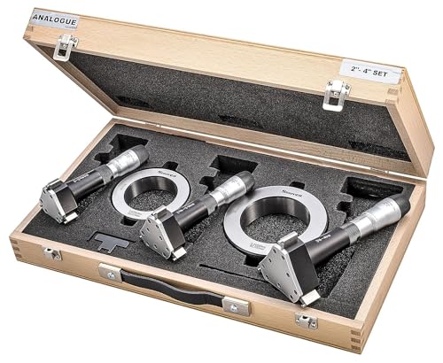 Starrett S78 X TFZ Bohrung Gauge Set, 5,1–10,2 cm Range, W/3 Point Hartmetall Kontakt, Anzahl der Köpfe: 3, Anzahl der Ringe: 2 von Starrett