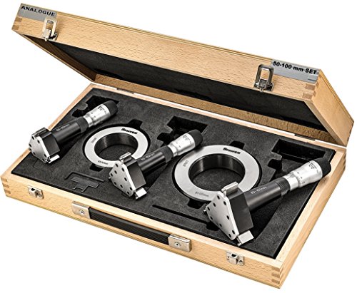 Starrett S78MXTFZ Bohrmesser-Set, 50-100 mm Reichweite, mit 3-Punkt-Kontakt, Anzahl der Köpfe: 3, Anzahl der Ringe: 2 von Starrett