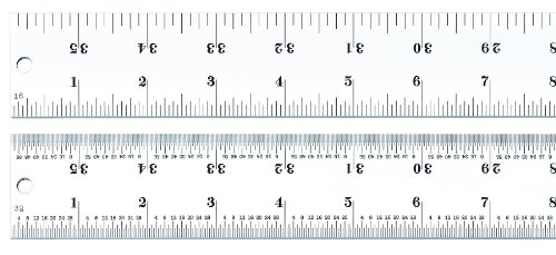 Starrett c404r-36 schwere Frühjahr aus gehärtetem Stahl Regel mit Zoll Graduierung, 4R Stil Graduierung, 91,4 cm Länge, 1–1/5,1 cm Breite, 1/25,4 cm Stärke von Starrett