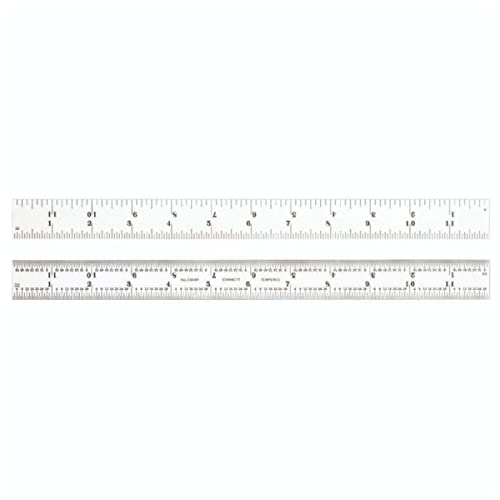 Starrett c604r-12 Spring aus gehärtetem Stahl Regel mit Zoll Graduierung, 4R der Graduierung 30,5 cm, Länge, 2,5 cm Breite, 3/162,6 cm Stärke von Starrett