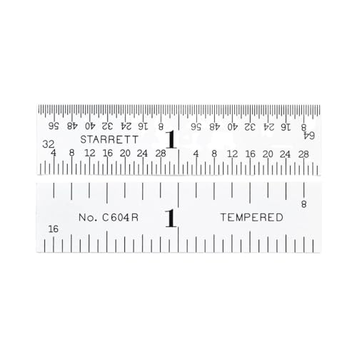 Starrett c604r-2 Spring aus gehärtetem Stahl Regel mit Zoll Graduierung, 4R Stil Graduierung, 5,1 cm Länge, 1/5,1 cm Breite, 3/162,6 cm Stärke von Starrett