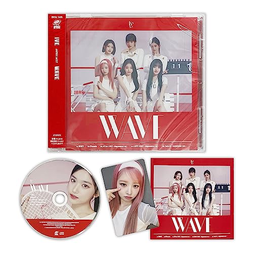IVE - JAPAN 1st EP [WAVE] (Strandard Ver.) CD + Photocard + 2 Pin Button Badges + 4 Extra Photocards von Starship Ent.